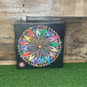 Bgraamiens Puzzle-Flower Whisper-1000 Pieces round Puzzle Color Challenge Jigsaw